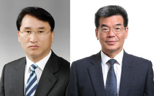 한영석(왼쪽부터)·가삼현 현대중공업 공동대표이사 사장. <현대중공업그룹 제공>